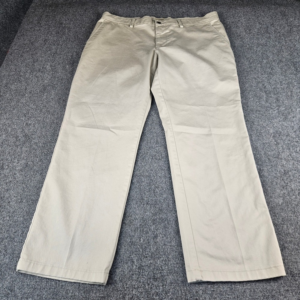 St Johns Bay Mens Easy Care Khaki Chino Pants Tan 38x29 Stretch Cotton Blend‎